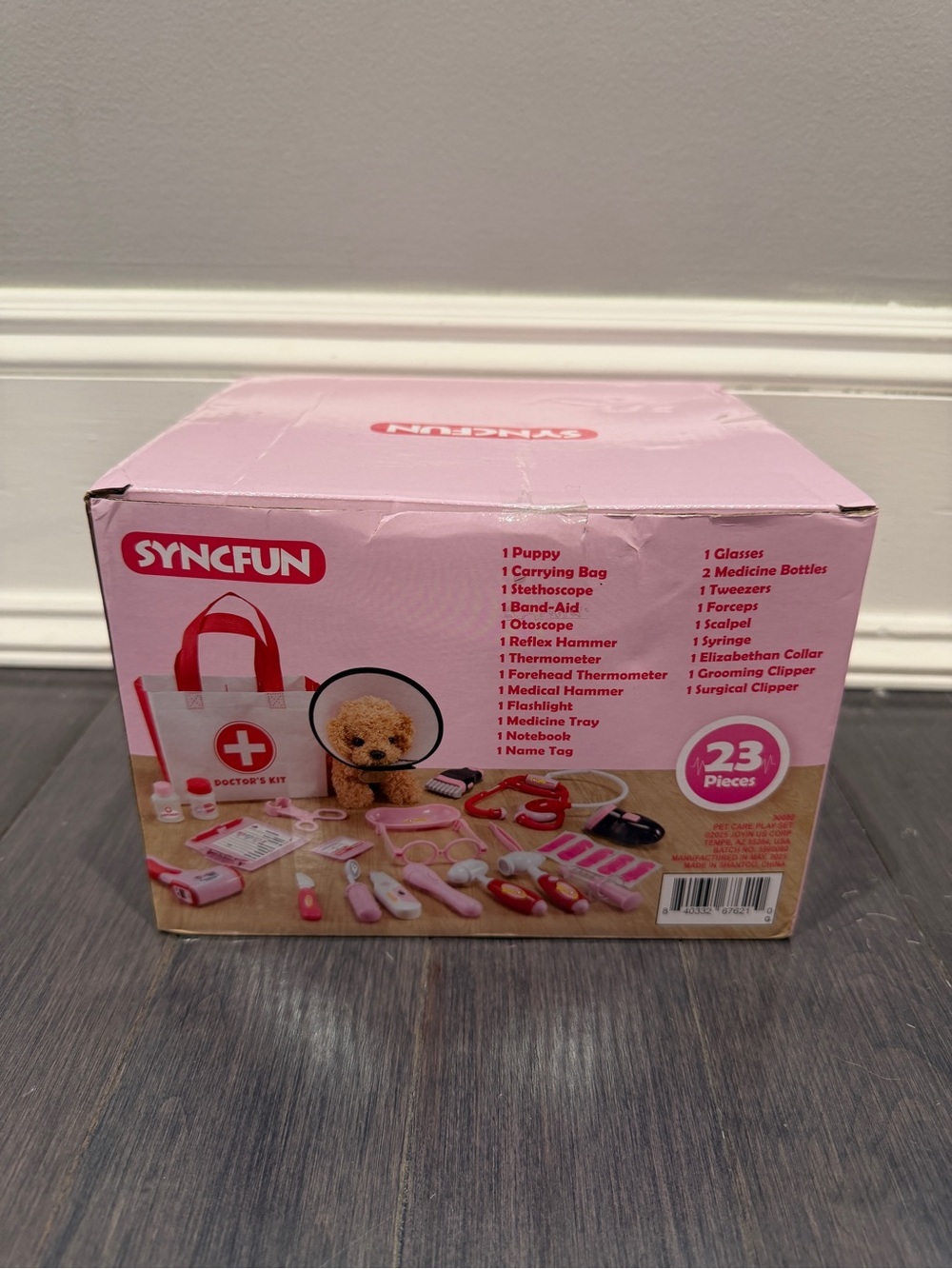 NWT Syncfun Kids Doctor Vet Playset – Pink 23-Piece Medical Kit Pretend Play